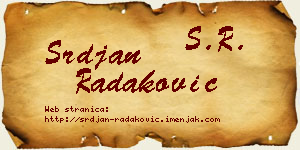 Srđan Radaković vizit kartica